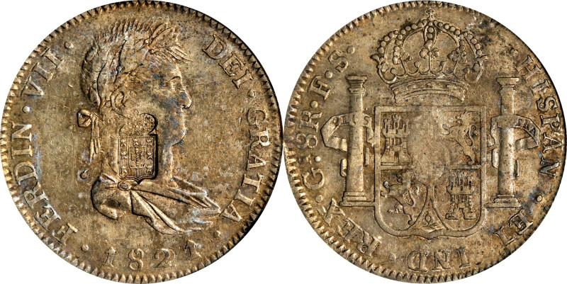 PORTUGAL. Portugal - Mexico. 870 Reis, ND (1834). Maria II. PCGS Genuine--Spot R...