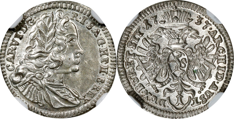 AUSTRIA. Kreuzer, 1737. Graz Mint. Karl VI. NGC MS-65.
KM-1638.

Estimate: $1...