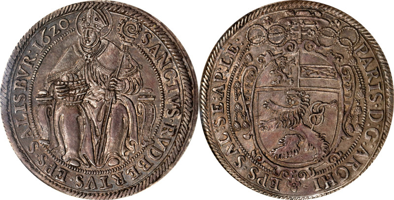 AUSTRIA. Salzburg. Taler, 1620. Salzburg Mint. Paris von Lodron. PCGS AU-55.
Da...