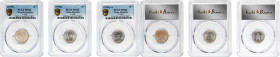 CHINA. Trio of 5 Cents (3 Pieces), 1919-36. All PCGS Certified.
1) Year 8 (1919). Kwangtung Mint. PCGS MS-64. KM-Y-420. 2) 1936. PCGS MS-65. KM-Y-348...