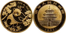 CHINA. 50 Yuan, 1992. Panda Series. NGC MS-63.
Fr-B5; KM-476; PAN-169A. Large Date Variety.

Estimate: $900.00- $1200.00