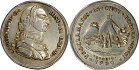 COLOMBIA. Silver Proclamation Medallic 4 Reales, 1790. Popayan Mint. Charles IV. PCGS AU-50.
Restrepo-p. 121; Herrera-186; Medina-213. Obverse: Armor...