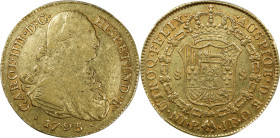 COLOMBIA. 8 Escudos, 1795-P JF. Popayan Mint. Charles IV. PCGS EF-40.
Fr-52; KM-62.2; Restrepo-98.10.

Estimate: $1500.00- $2000.00