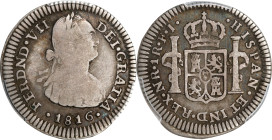 COLOMBIA. Real, 1816-NR FJ. Bogota (Nuevo Reino) Mint. PCGS F-12.
KM-68.1; Cal-653; Restrepo-111.9.

Estimate: $100.00- $150.00