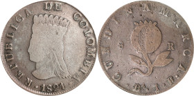 COLOMBIA. Cundinamarca. 8 Reales, 1821-Ba JF. Bogota Mint. PCGS F-15.
KM-C6.

Estimate: $100.00- $150.00