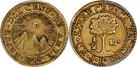 COSTA RICA. Central American Republic. 1/2 Escudo, 1848-CR JB. San Jose Mint. PCGS AU-55.
Fr-5; KM-13.1.

Estimate: $300.00- $500.00