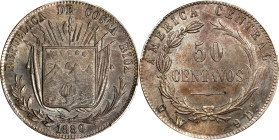 COSTA RICA. 50 Centavos, 1880-GW. San Jose Mint. PCGS Genuine--Cleaned, Unc Details.
KM-124.

Estimate: $400.00- $600.00