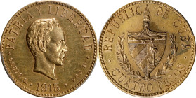 CUBA. 4 Pesos, 1915. Philadelphia Mint. PCGS Genuine--Cleaned, AU Details.
Fr-5; KM-18.

Estimate: $500.00- $700.00