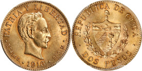 CUBA. 2 Pesos, 1916. Philadelphia Mint. PCGS MS-63.
Fr-6; KM-17.

Estimate: $300.00- $500.00