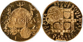 CZECHOSLOVAKIA. Gold Medallic Ducat, ND (1972). Kremnica Mint. NGC Unc Details--Bent.
Fr-Unlisted; KMX-Unlisted; Novotny-Unlisted. Weight: 3.6 gms. B...