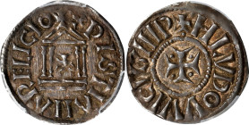 FRANCE. Carolingians. Denier, ND (814-840). Unspecified Mint (Pavia?). Louis the Pious. PCGS AU-58.
MG-472; MEC-792; Roberts-1217; Depeyrot-662K. Wei...