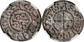 FRANCE. Carolingian. Denier, ND (840-877). Curtisasoniens (Courgeon) Mint. Charles the Bald. NGC MS-63.
Roberts-994. Weight: 1.64 gms.

Estimate: $...