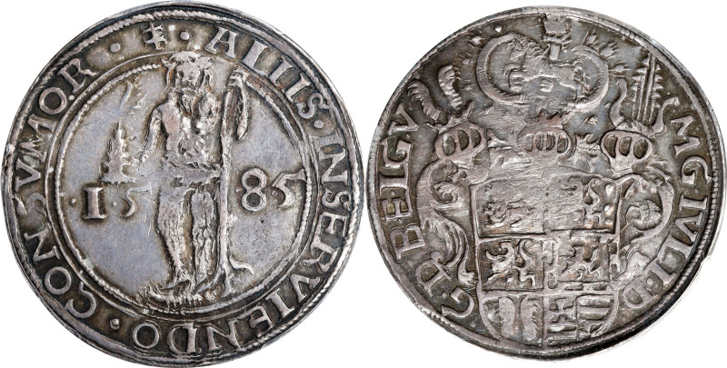 GERMANY. Brunswick-Luneburg: Wolfenbuttel. 1/2 "Light" Taler, 1585. Goslar Mint....