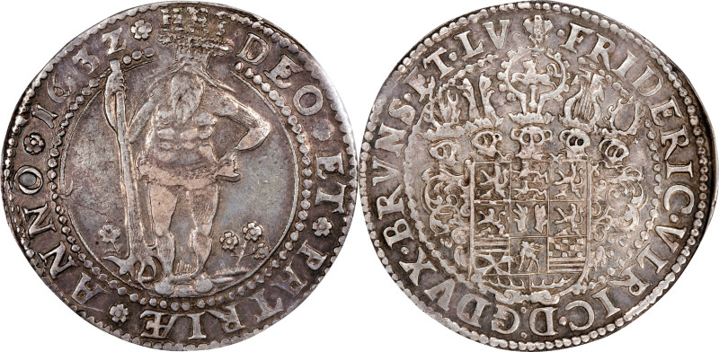 GERMANY. Brunswick-Luneburg: Brunswick. Taler, 1632-HS. Goslar or Zellerfeld Min...