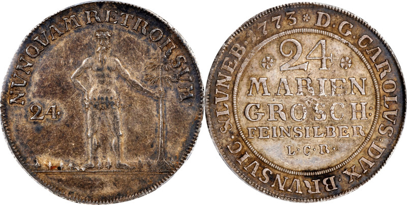 GERMANY. Brunswick-Luneburg: Brunswick. 24 Mariengroschen, 1773-LCR. Zellerfeld ...