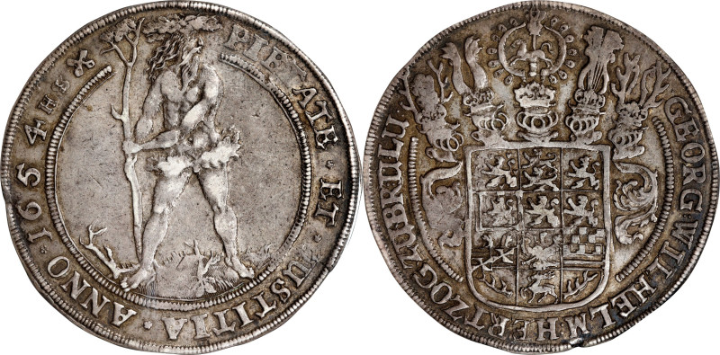 GERMANY. Brunswick-Luneburg: Calenberg & Luneburg (Celle). Taler, 1654-HS. Zelle...