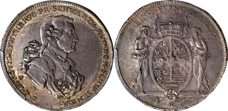 GERMANY. Schwarzberg-Rudolstadt. Taler, 1786-ICK. Saalfeld Mint. Ludwig Guenther...