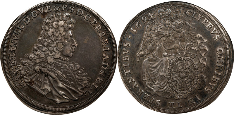 GERMANY. Bavaria. Taler, 1694. Maximilian II Emanuel. NGC EF-45.
Dav-6099; KM-3...