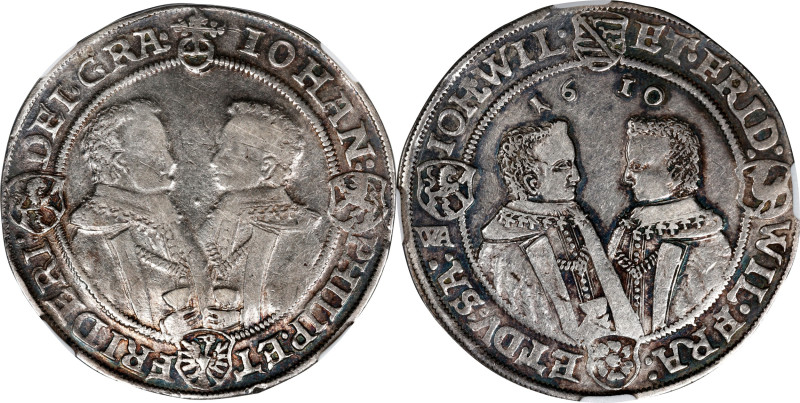 GERMANY. Saxe-Altenburg. Taler, 1610-WA. Saalfeld Mint. Johann Philipp, Friedric...