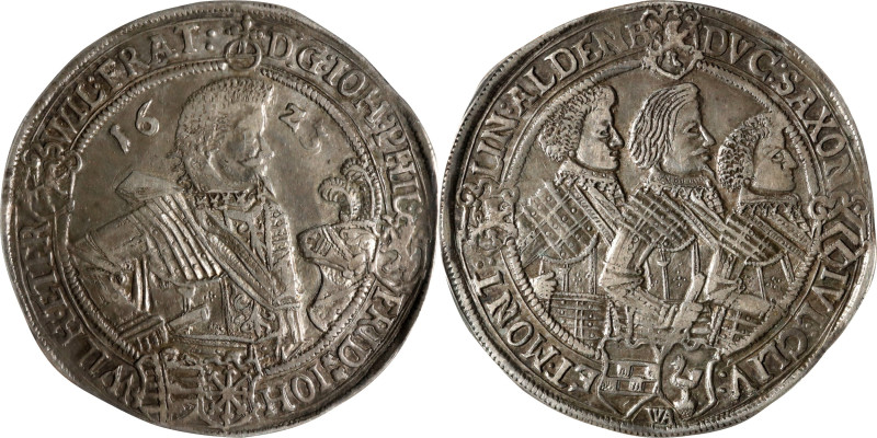 GERMANY. Saxe-Altenburg. Taler, 1623-WA. Saalfeld Mint. Johann Philipp, with Fri...