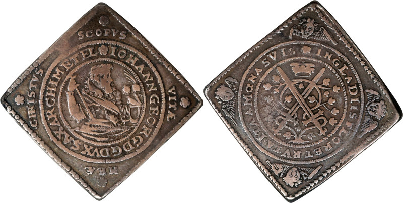 GERMANY. Saxony (Albertine). Taler Klippe, ND (1614). Dresden Mint. Johann Georg...