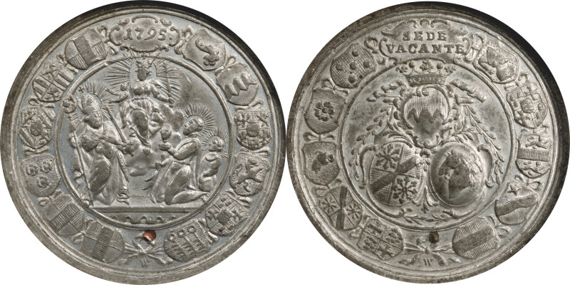 GERMANY. Medallic Issues. Wurzburg. Sede Vacante Silver Medal, 1795. NGC AU-58....