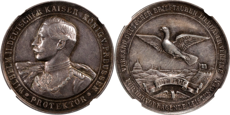 GERMANY. Medallic Issues. Prussia. Association of German Carrier Pigeon Clubs Si...