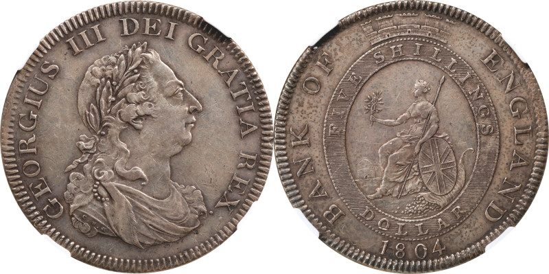 GREAT BRITAIN. Bank Dollar (5 Shillings), 1804. Birmingham (Soho) Mint. George I...