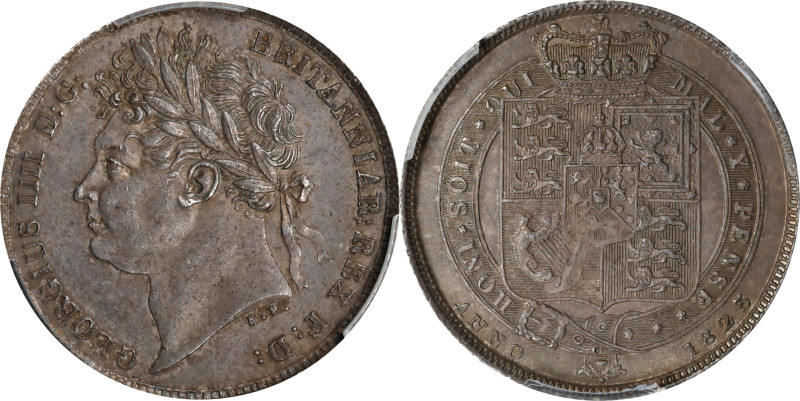 GREAT BRITAIN. 6 Pence, 1825. London Mint. George IV. PCGS AU-58.
S-3814; KM-69...