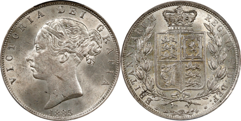 GREAT BRITAIN. 1/2 Crown, 1885. London Mint. Victoria. PCGS MS-63.
S-3889; KM-7...