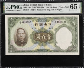 CHINA--REPUBLIC. Central Bank of China. 100 Yuan, 1936. P-220a. PMG Gem Uncirculated 65 EPQ.

Estimate: $75.00- $150.00