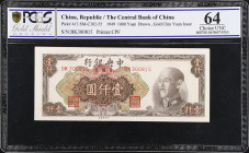 CHINA--REPUBLIC. Lot of (2). Central Bank of China. 1000 Yuan, 1949. P-412a & 413. PCGS GSG Choice Uncirculated 64.

Estimate: $125.00- $250.00