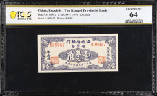 CHINA--PROVINCIAL BANKS. Lot of (3). Kiangsi Provincial Bank. 10, 20, & 50 Cents, 1949. P-S1089Ca, S1089D, & S1089E. PCGS Banknote Choice Uncirculated...
