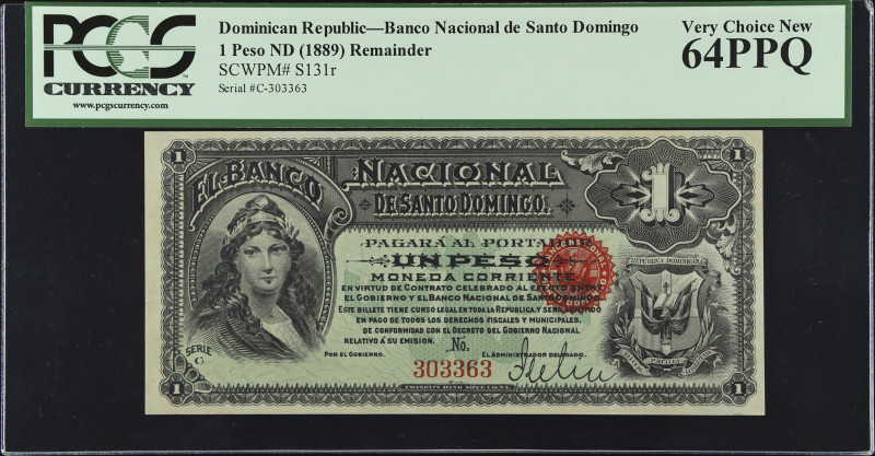 DOMINICAN REPUBLIC. Lot of (2). EL Banco Nacional de Santo Domingo. 1 Peso, ND (...