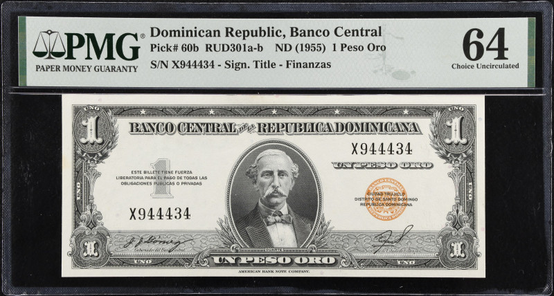 DOMINICAN REPUBLIC. Banco Central de la Republica Dominicana. 1 Peso Oro, ND (19...