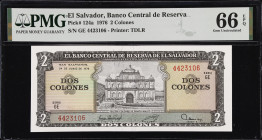 EL SALVADOR. El Banco Central de Reserva de El Salvador. 2 Colones, 1976. P-124a. PMG Gem Uncirculated 66 EPQ.

Estimate: $50.00- $100.00