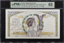 FRANCE. Banque De France. 5000 Francs, 1941. P-97c. PMG Choice Uncirculated 63.
PMG comments "Staple Holes".

Estimate: $150.00- $250.00