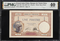 FRENCH INDO-CHINA. Banque de l'Indochine. 1 Piastre, ND (1927-31). P-48b. PMG Extremely Fine 40.
PMG comments "Minor Rust, Pinholes."

Estimate: $5...