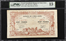 FRENCH SOMALILAND. Banque de L'Indo-Chine. 100 Francs, 1920. P-5. PMG Choice Fine 15.
PMG comments "Tape Repairs, Rust".

Estimate: $50.00- $100.00