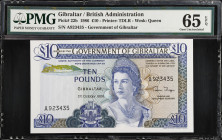 GIBRALTAR. Government of Gibraltar. 10 Pounds, 1986. P-22b. PMG Gem Uncirculated 65 EPQ.

Estimate: $50.00- $100.00