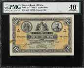 GREECE. Bank of Crete. 25 Drachmai, 1915. P-S153. PMG Extremely Fine 40.
PMG comments "Stain".

Estimate: $200.00- $400.00