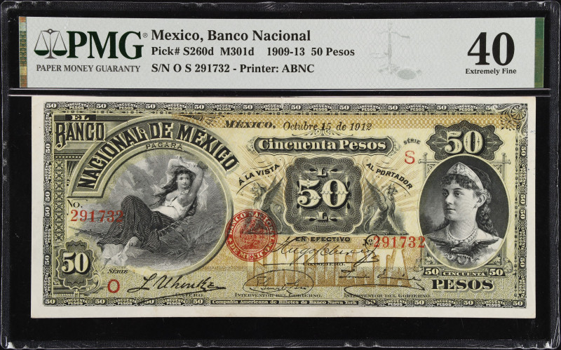 MEXICO. Banco Nacional de Mexico. 50 Pesos, 1912. P-S260d. M301d. PMG Extremely ...