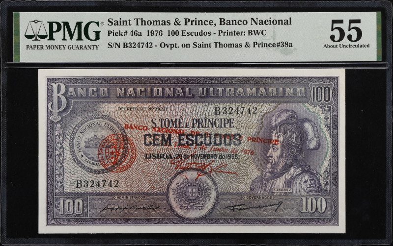 SAINT THOMAS & PRINCE. Banco Nacional de S. Tome e Principe. 100 Escudos, 1976. ...