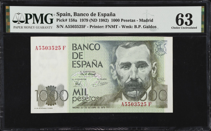 SPAIN. Banco de Espana. 1000 Pesetas, 1979 (ND 1982). P-158a. PMG Choice Uncircu...