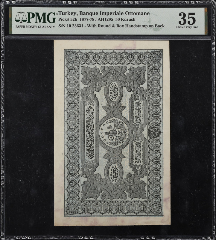 TURKEY. Banque Imperiale Ottomane. 50 Kurush, 1877-78. P-52b. PMG Choice Very Fi...