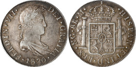 GUATEMALA. 8 Reales, 1820-NG M. Nueva Guatemala Mint. Ferdinand VII. PCGS AU-50.
KM-69; Cal-1235.

Estimate: $150.00- $300.00