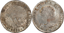GUATEMALA. Central American Republic. 8 Reales, 1836-NG M. Nueva Guatemala Mint. PCGS AU-55.
KM-4.

Estimate: $600.00- $900.00
