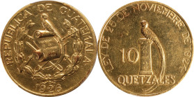 GUATEMALA. 10 Quetzales, 1926. Philadelphia Mint. PCGS Genuine--Cleaned, AU Details.
KM-245. AGW: 0.4838 oz.

Estimate: $800.00- $1200.00