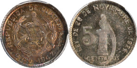GUATEMALA. 5 Centavos, 1947. PCGS MS-66.
KM-238.1.

Estimate: $60.00- $100.00