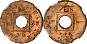 HONG KONG. Mil, 1863. London Mint. Victoria. NGC MS-64 Red Brown.
KM-1; Mars-C1; Prid-193.

Estimate: $125.00- $175.00